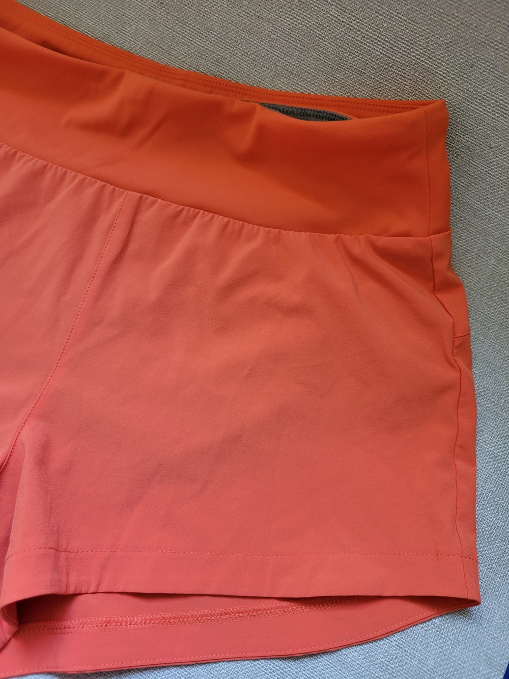 Free Fly Women Sm Bamboo Lined Active Breeze Short 3” Tigerlily Orange Running - Picture 5 of 16
